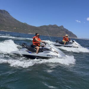 Two people riding on Jetski Cape Town jet ski's